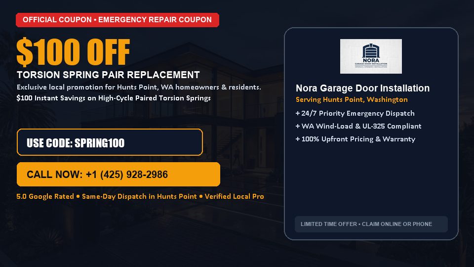 Nora Garage Door Installation $100 OFF Dual Torsion Spring Replacement