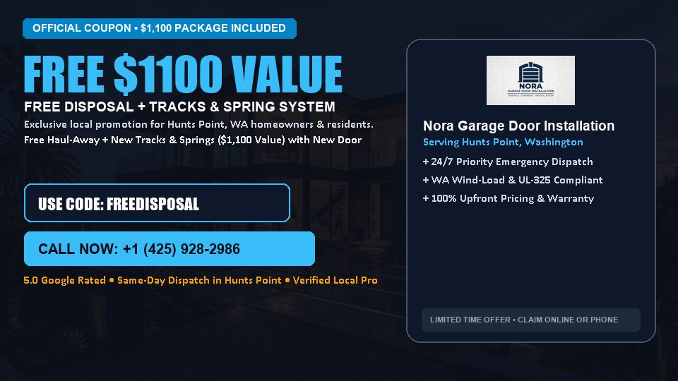 Nora Garage Door Installation FREE Haul-Away & Heavy-Duty Tracks with New Door